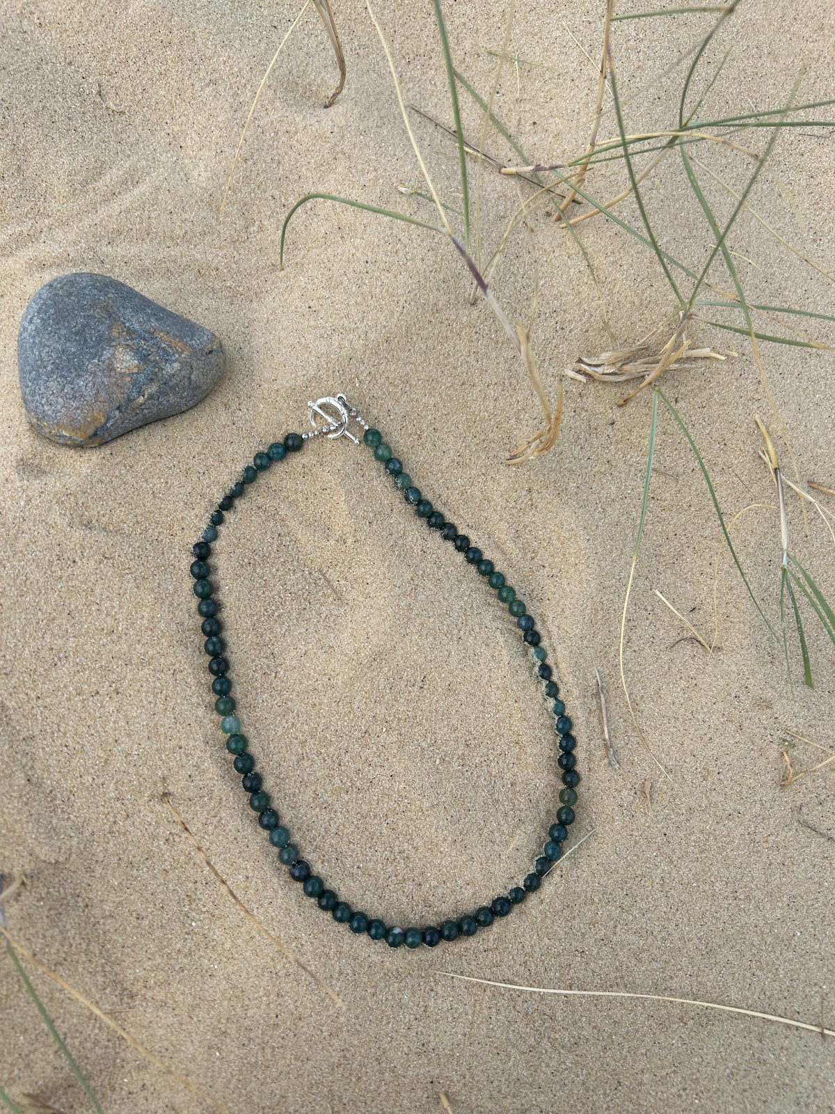 Moss Agate Gemstone Necklace