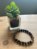 Tiger's Eye Aromatherapy Gemstone & Lava Bead Bracelet