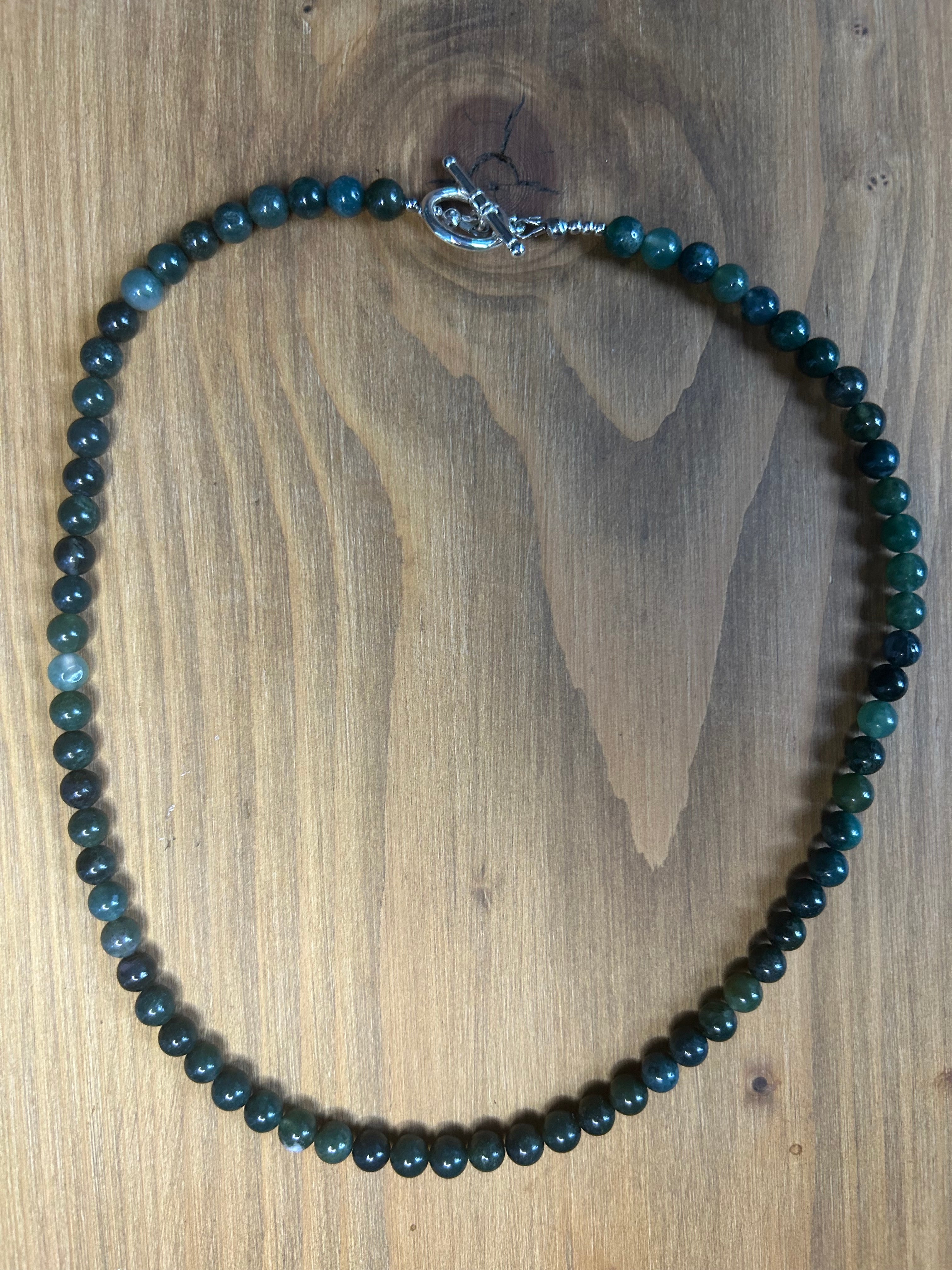 Moss Agate Gemstone Necklace