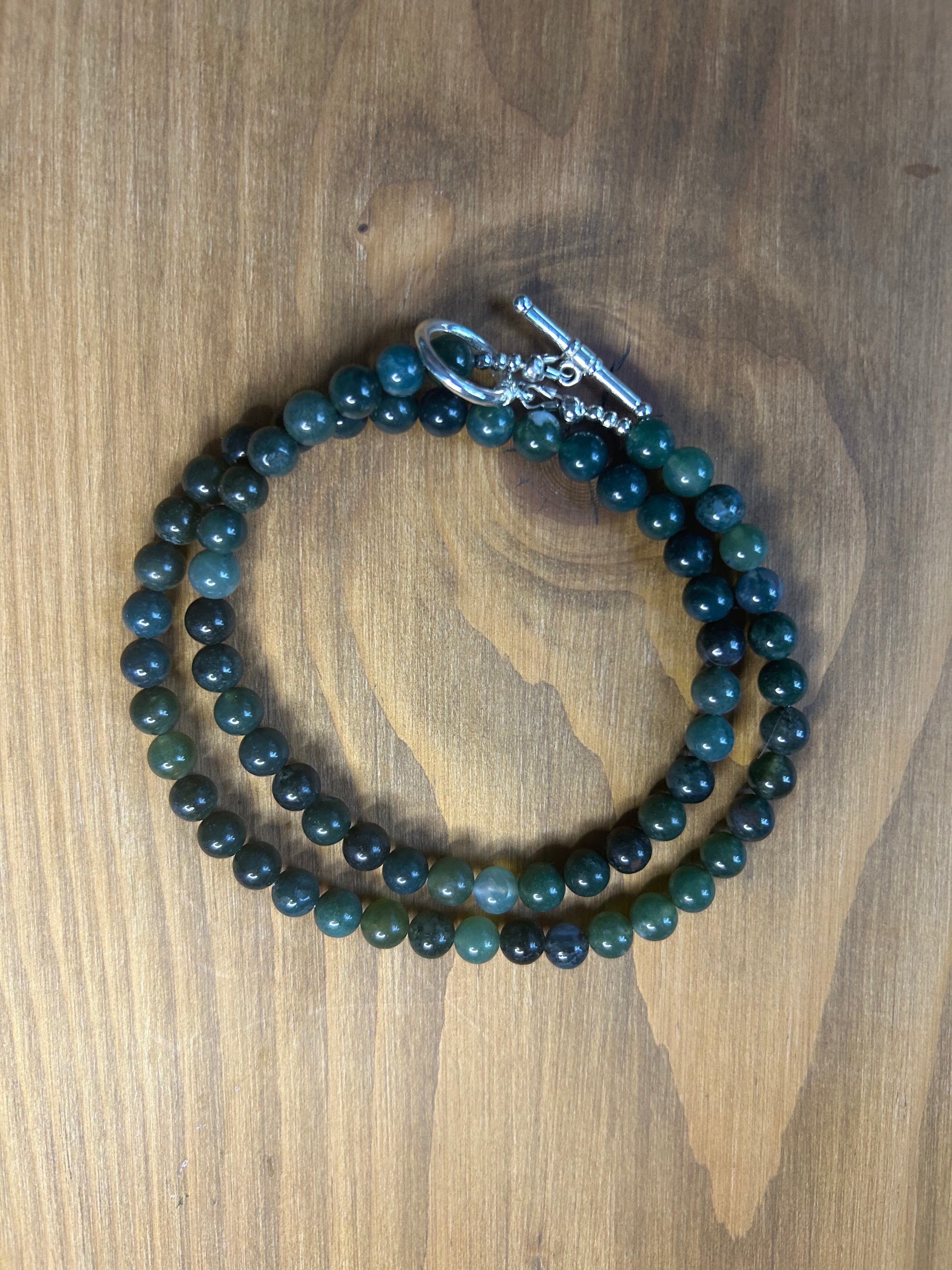Moss Agate Gemstone Necklace