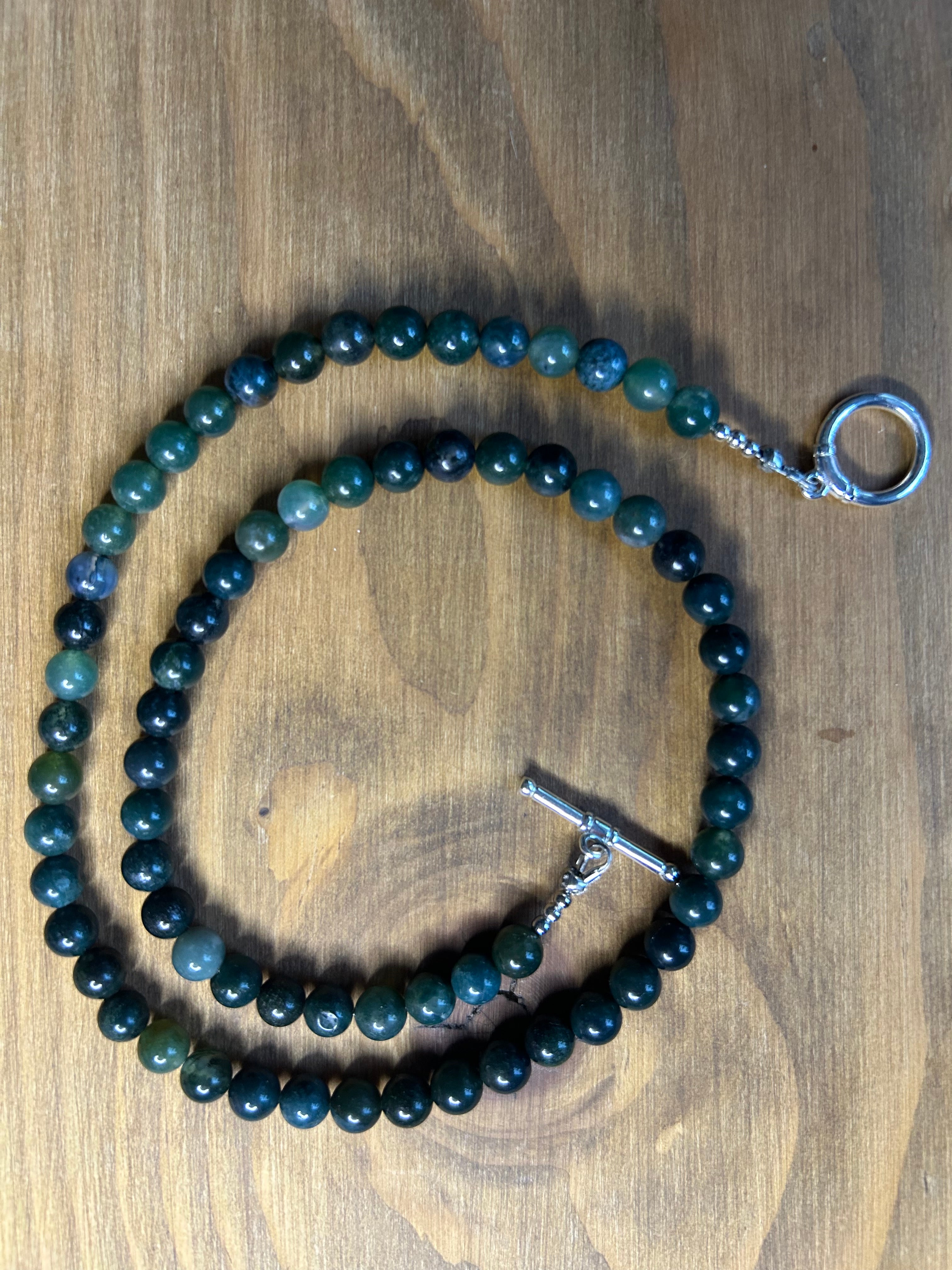 Moss Agate Gemstone Necklace