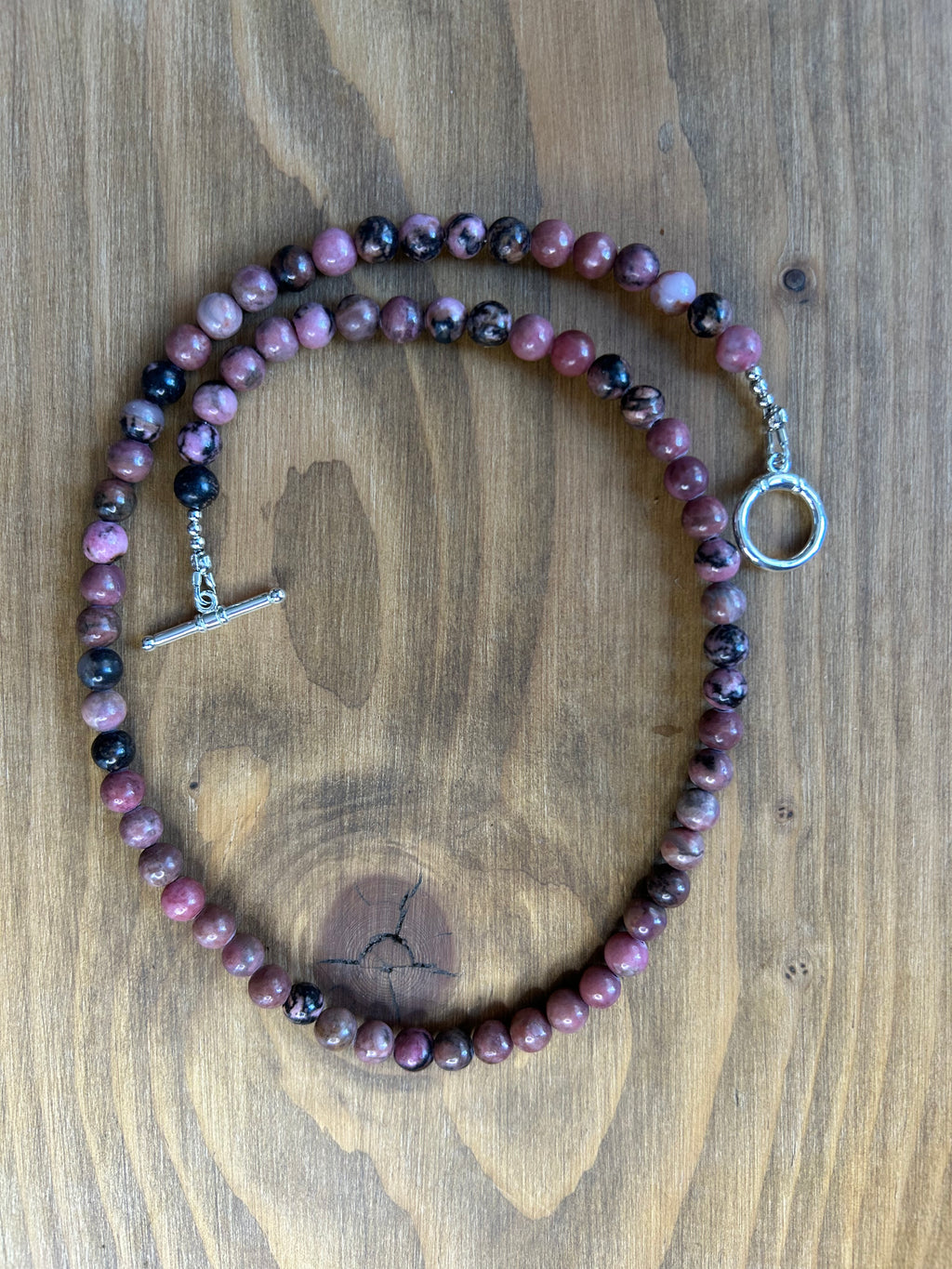 Rhodonite Gemstone Necklace