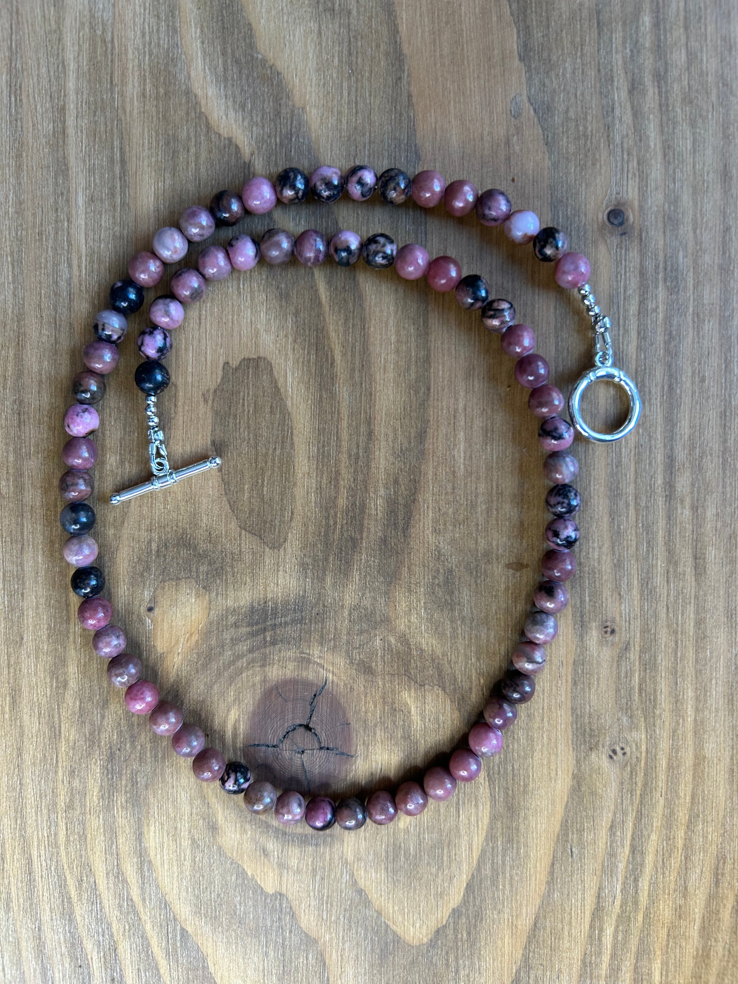 Rhodonite Gemstone Necklace
