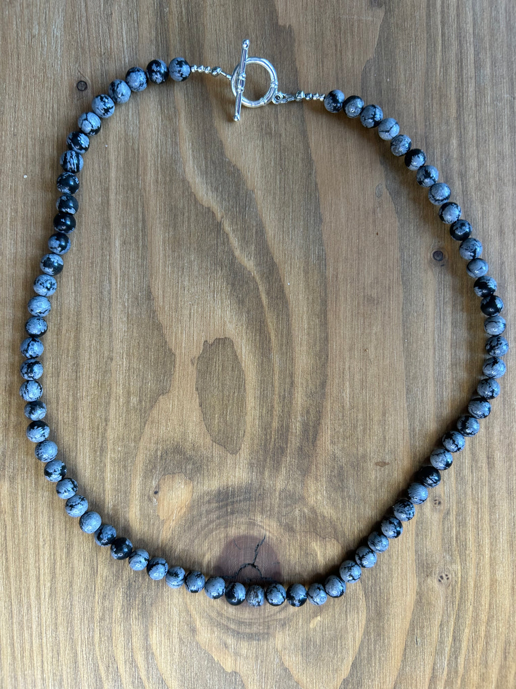Snowflake Obsidian Gemstone Necklace