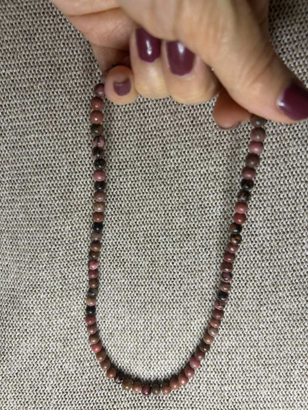 Rhodonite Gemstone Necklace