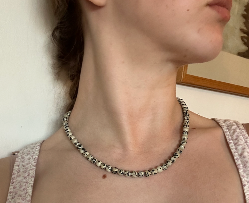 Dalmatian Jasper Gemstone Necklace