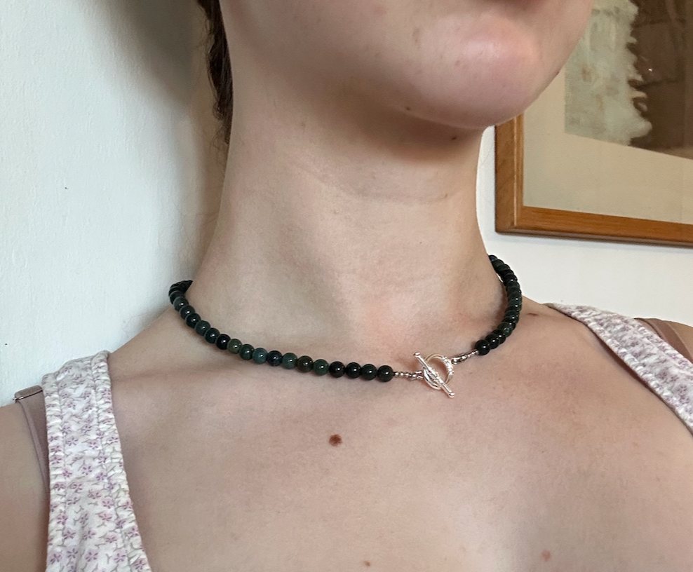 Moss Agate Gemstone Necklace