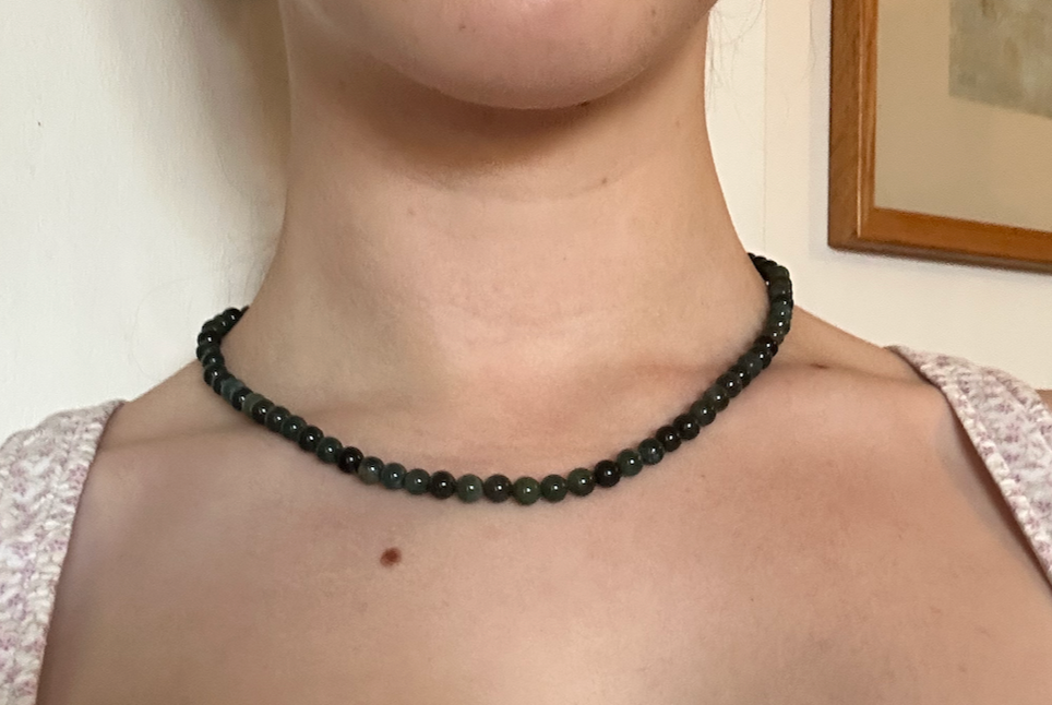 Moss Agate Gemstone Necklace