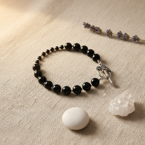 Obsidian 4-7-8 Breathwork Bracelet Lifestyle