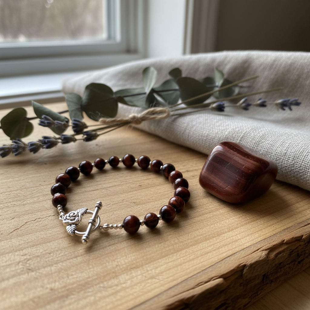 Red Tiger's Eye Breathwork Bracelet Lifestyle