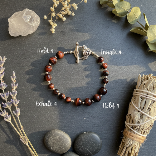 Red Tiger's Eye Breathwork Bracelet Lifestyle