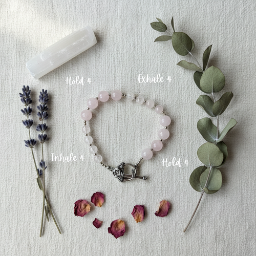 Rose Quartz Breathwork Bracelet Lifestyle